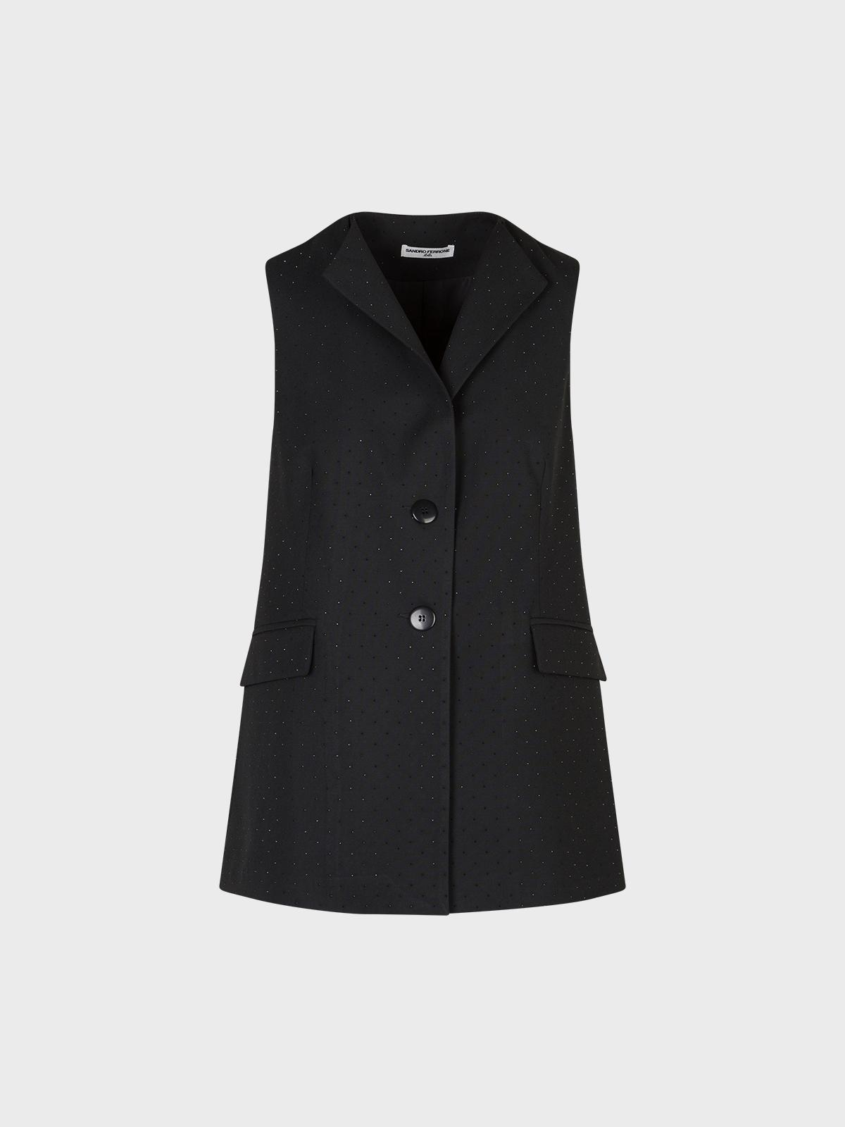 Lola Gilet lungo con strass show donna