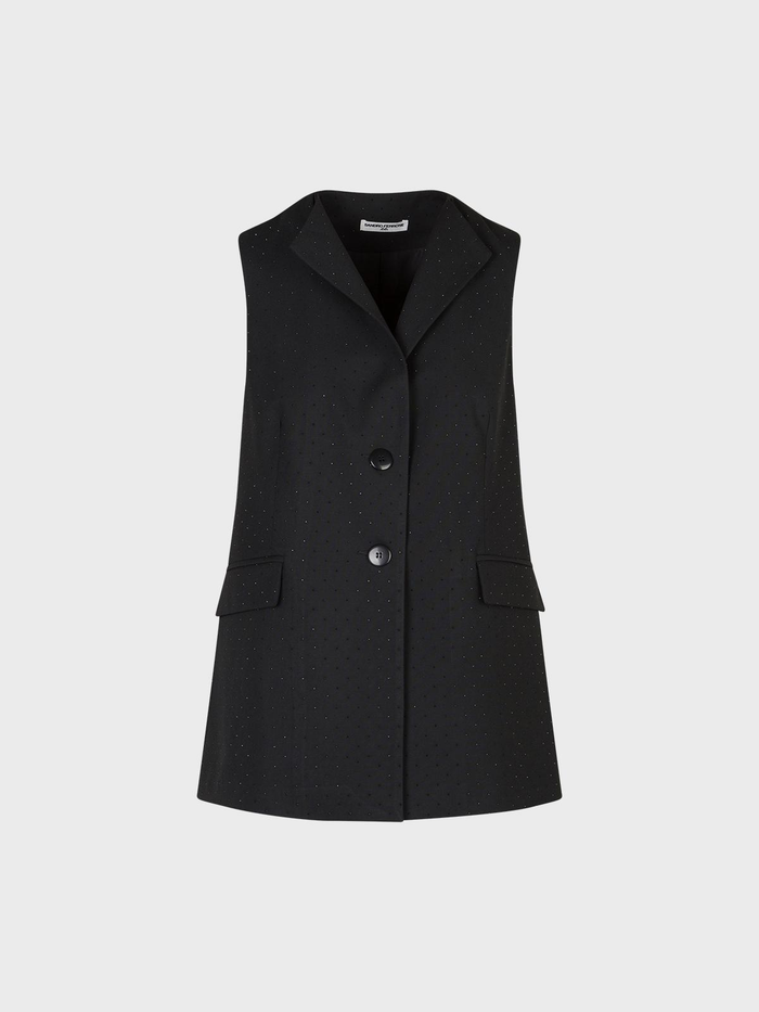 Lola Gilet lungo con strass show donna