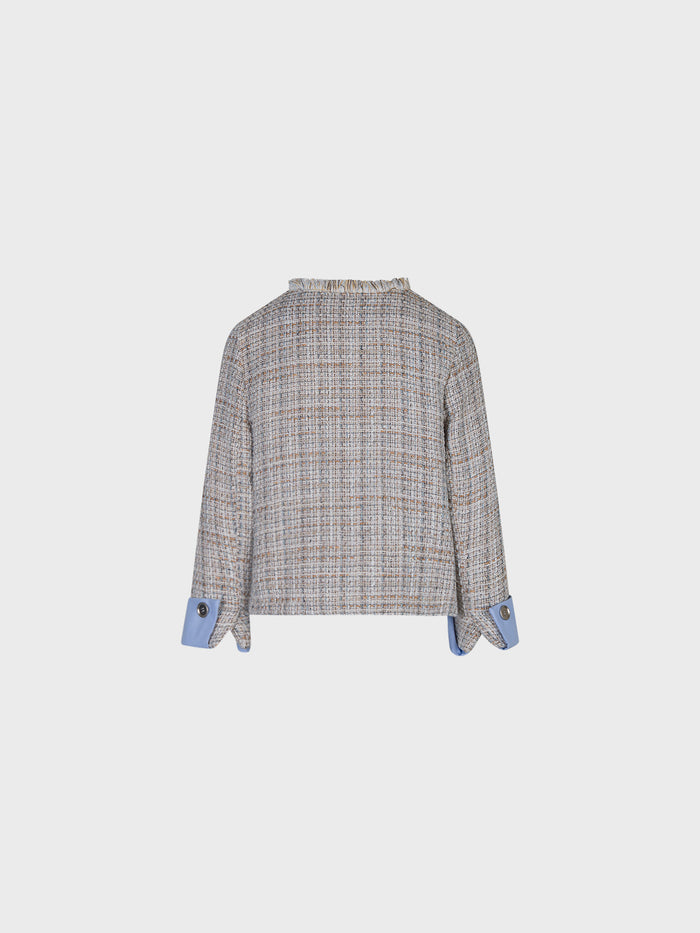 Giacca Tweed con Frange donna