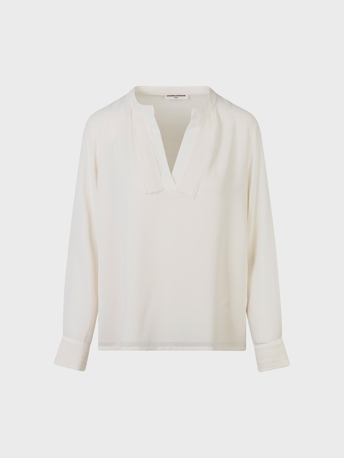 Lola Camicia con scollo a V in georgette donna