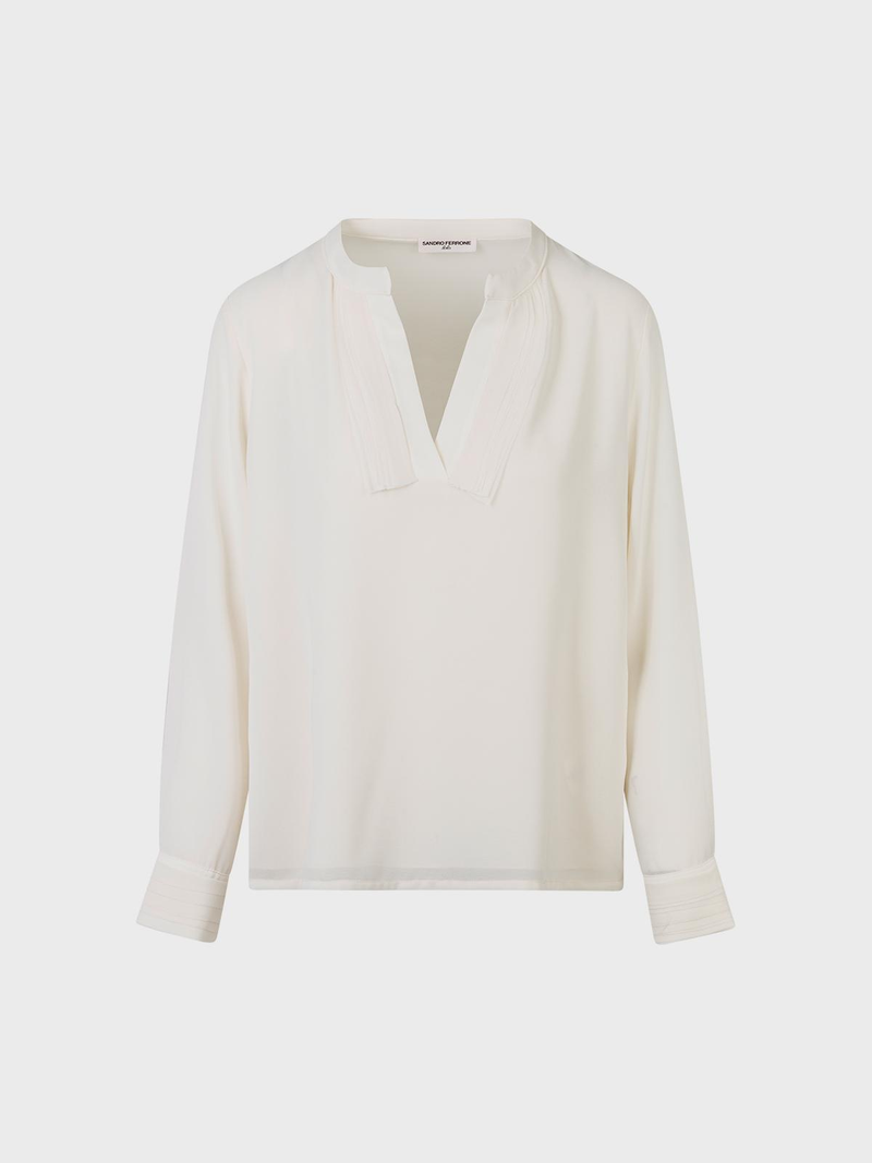Lola Camicia con scollo a V in georgette donna