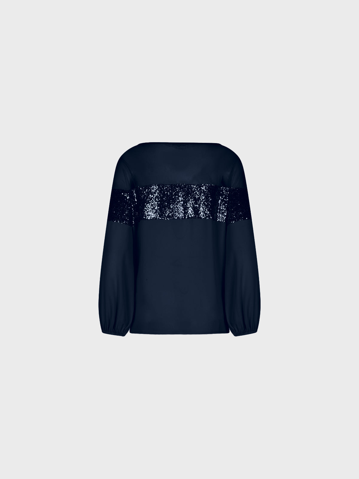 Blusa con Fascia di Paillettes girocollo donna