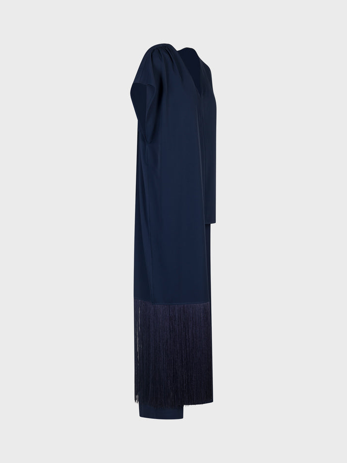Jumpsuit a V Lunga con Frange donna
