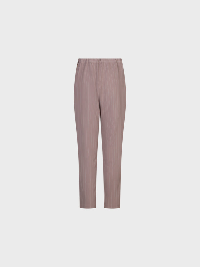 Pantalone Slim a Righe alla Caviglia donna