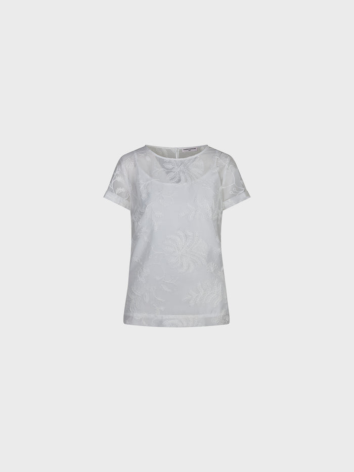 Lola T-shirt Girocollo con Ricami donna