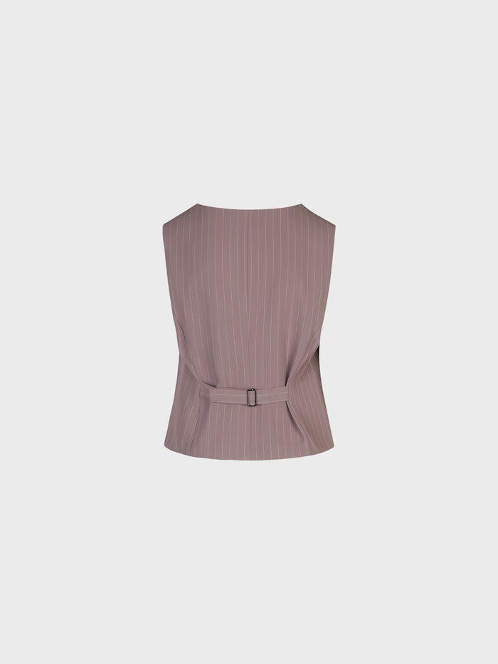 Gilet Scollatura a V con Bottoni Frontali donna