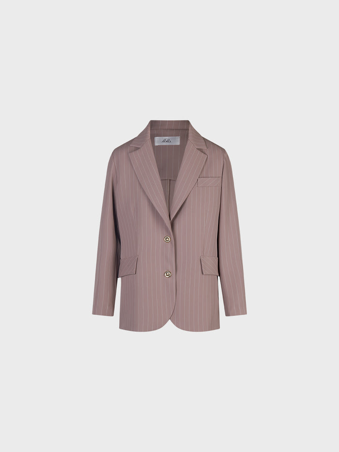 Lola Giacca a Righe con Revers Classici donna
