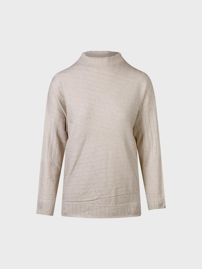 Lola Maglia a coste con collo alto donna