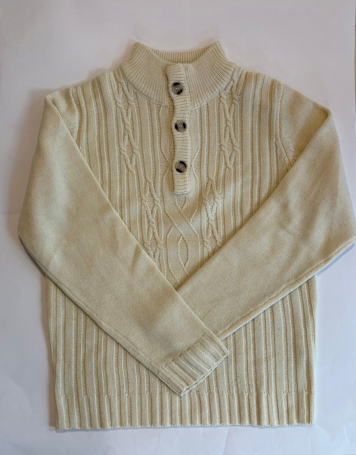 Over/d Maglia a trecce con bottoni uomo