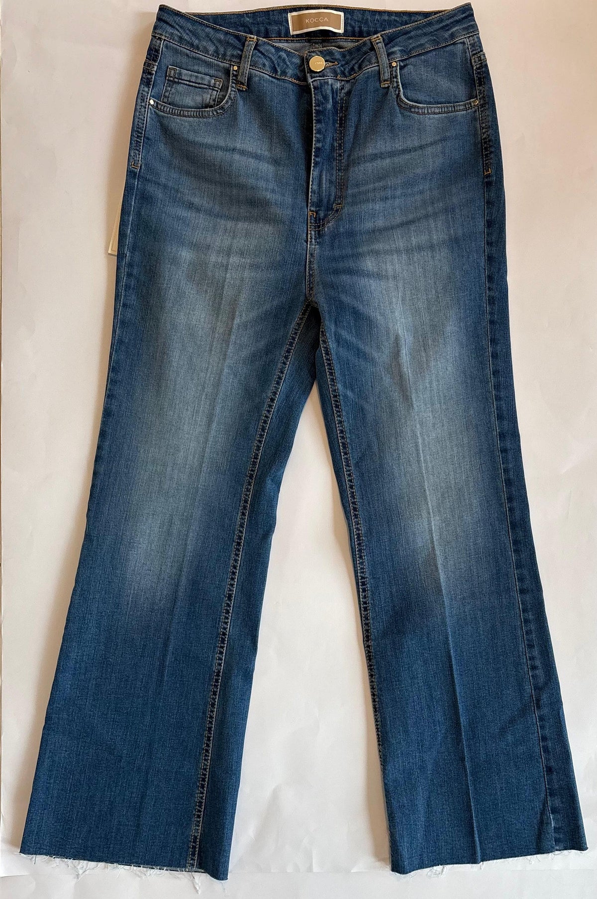 Kocca Jeans a zampa con orlo sfrangiato donna