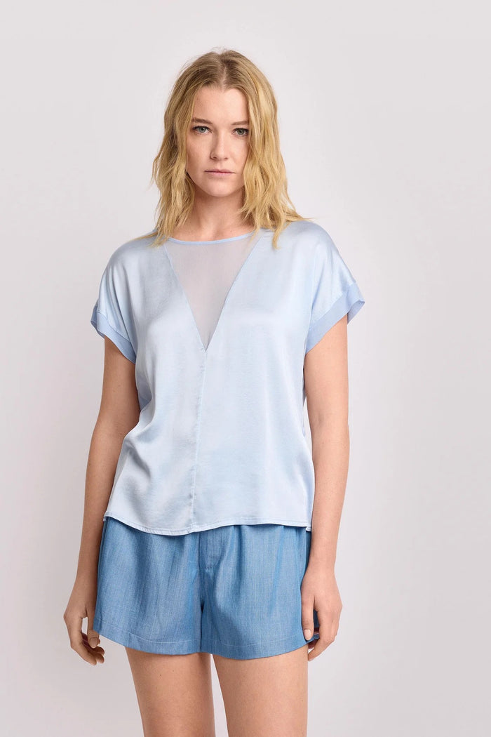 Kocca Blusa Girocollo con Inserto Trasparente donna