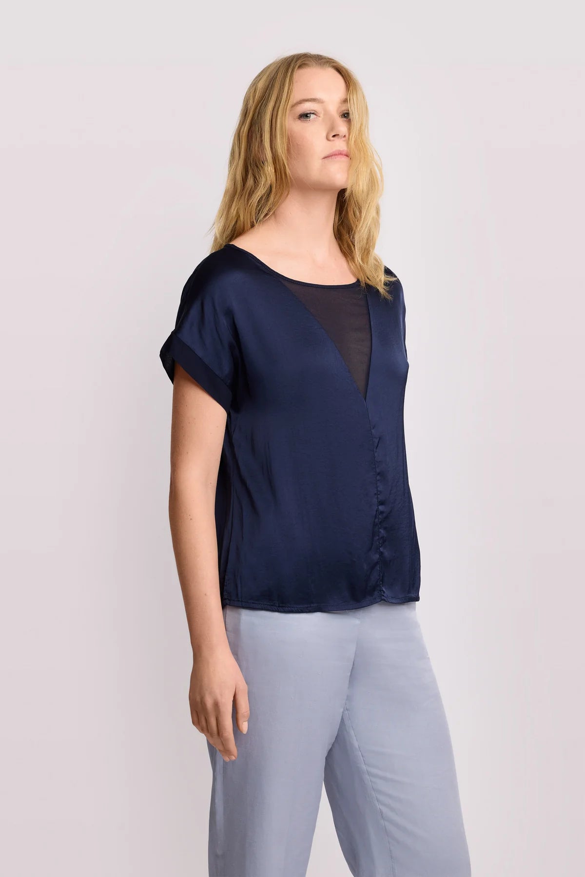 Blusa con Pannello Trasparente Clinton