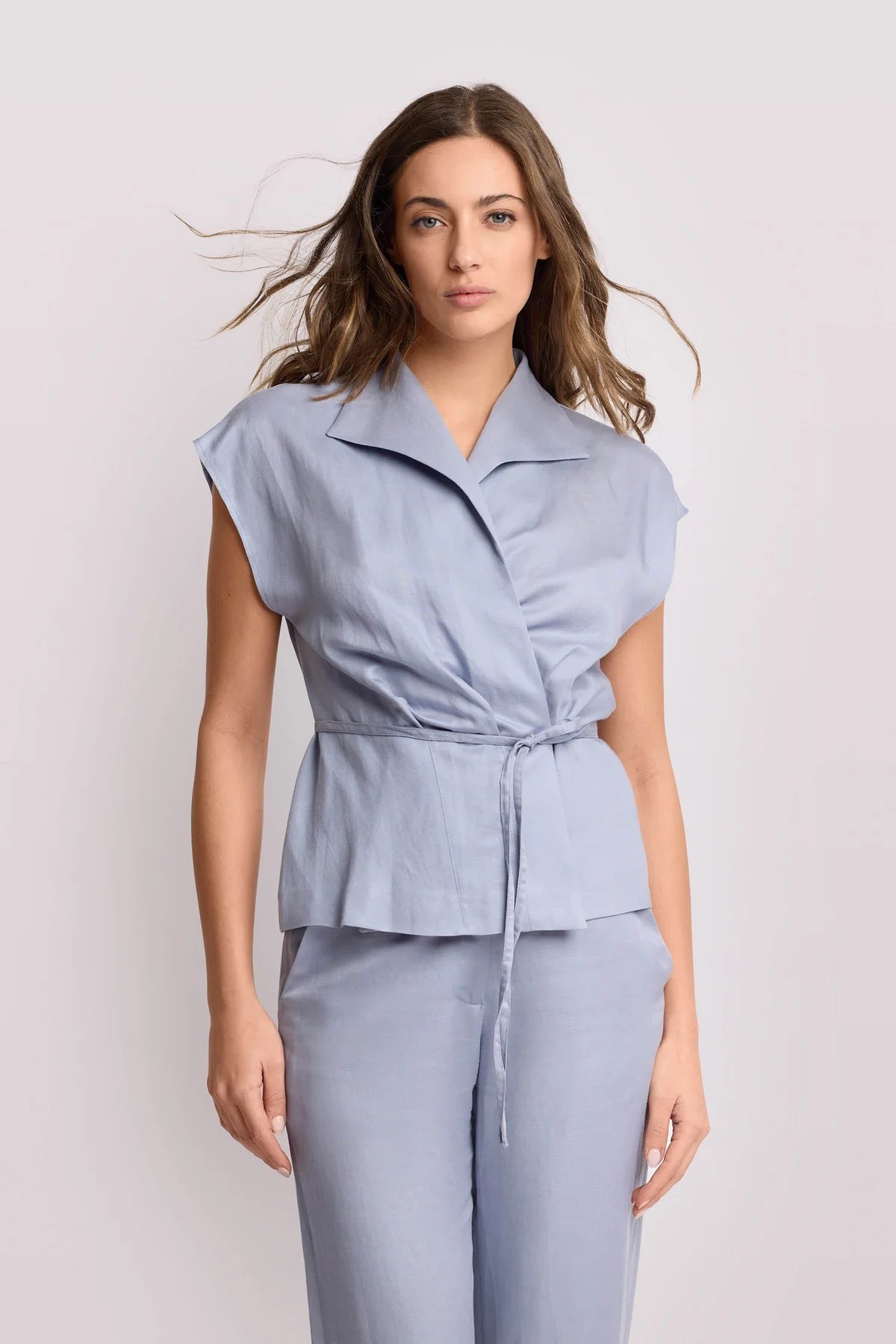 Kocca Camicia a Incrocio con Cintura donna