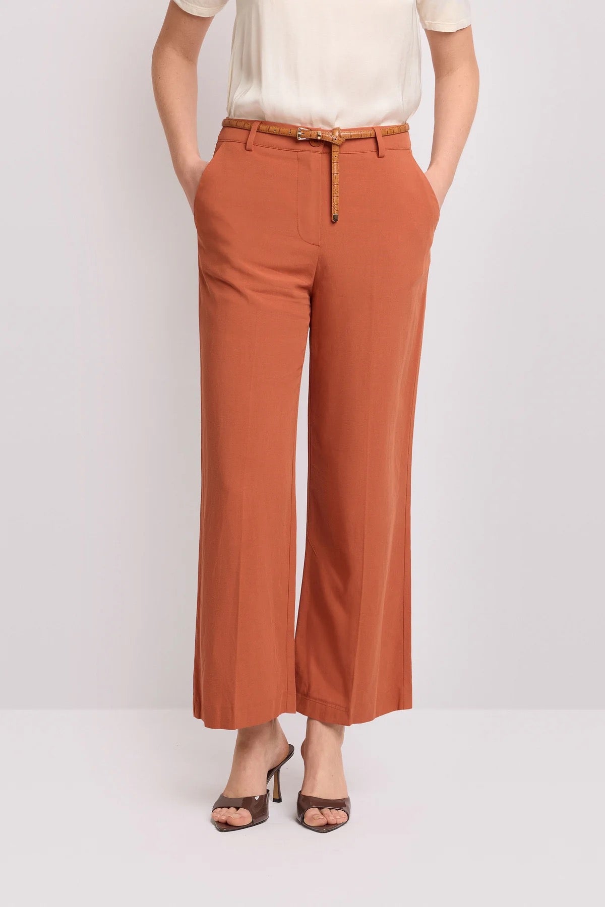 Kocca Pantaloni Wide Leg con Cintura donna