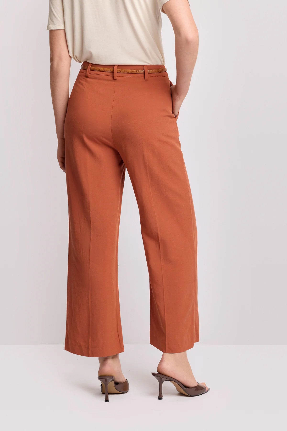 Pantaloni gamba dritta con Cintura Demetrio