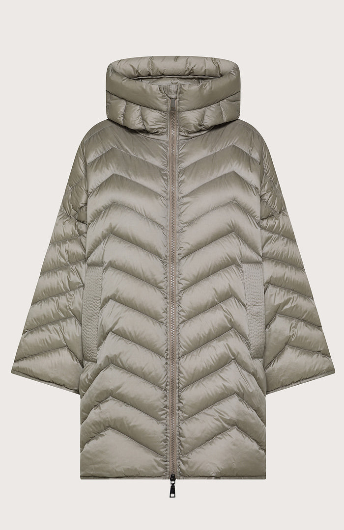 Seventy Poncho trapuntato con zip donna