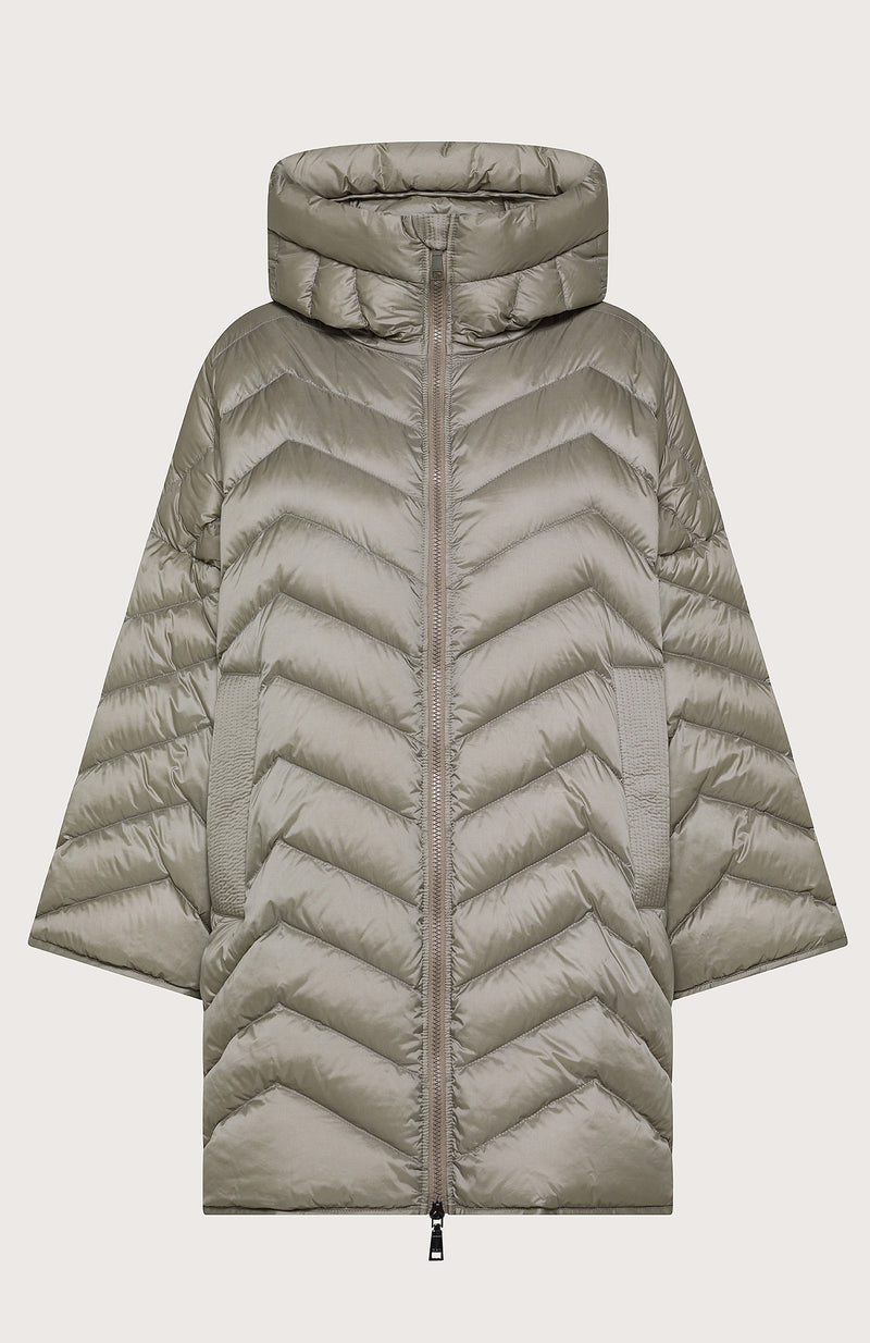 Seventy Poncho trapuntato con zip donna