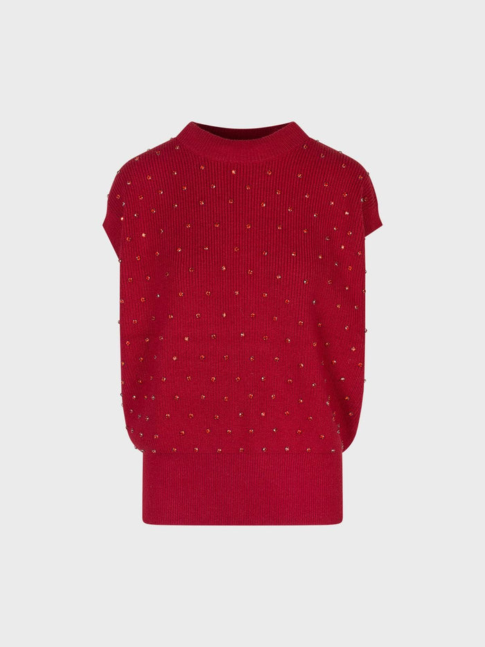 Sandro ferrone Maglia con decorazioni brillantini donna