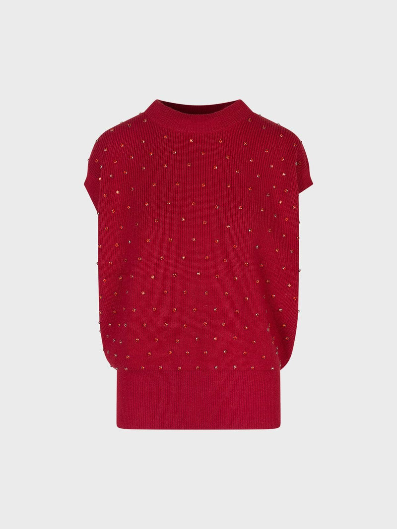 Sandro ferrone Maglia con decorazioni brillantini donna