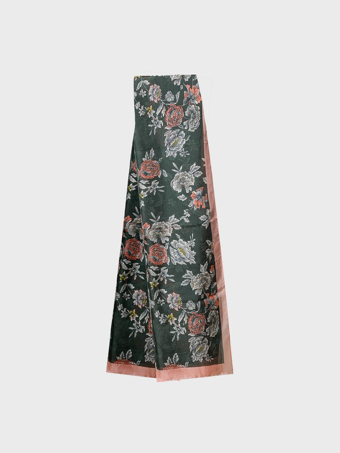 Sandro Ferrone Sciarpa seta floreale chinese flower