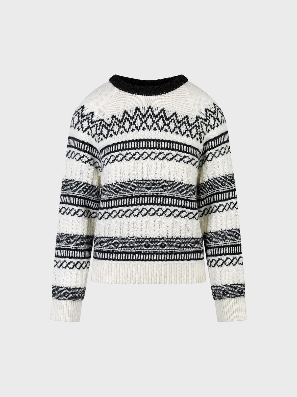 Sandro ferrone Maglia a righe con motivo geometrico donna