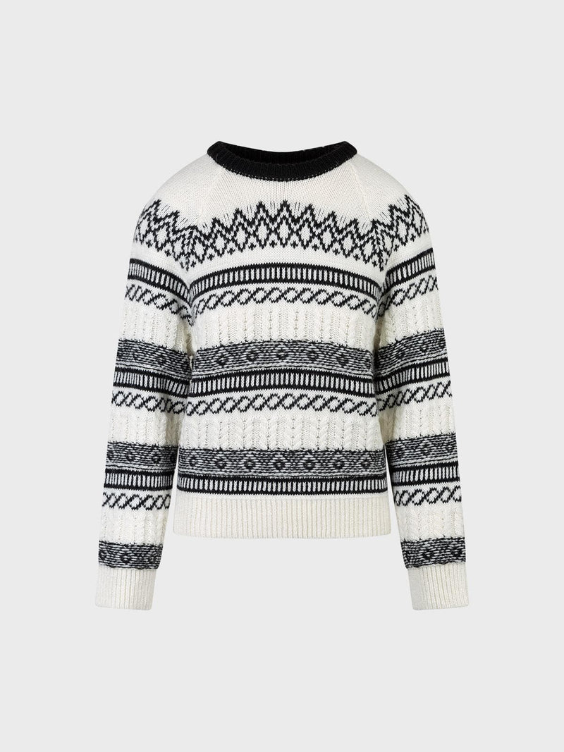 Sandro ferrone Maglia a righe con motivo geometrico donna