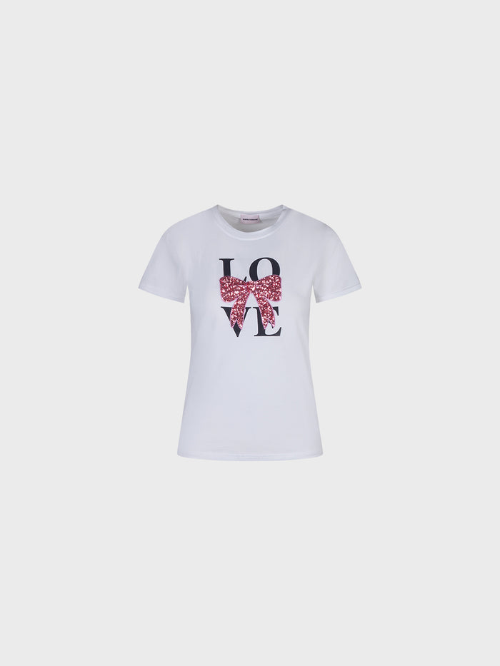 Sandro Ferrone T-shirt Girocollo con Stampa Grafica donna