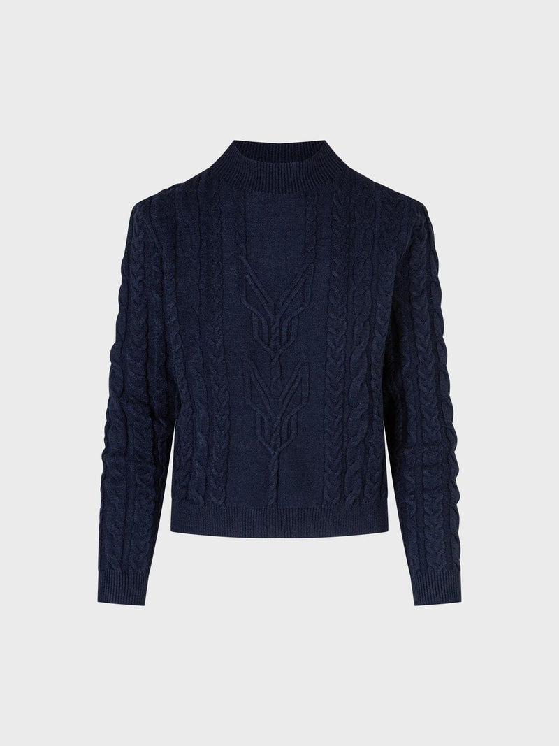 Sandro ferrone Maglia intrecciata a collo alto donna