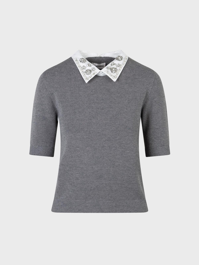 Sandro ferrone Maglia con colletto decorato donna