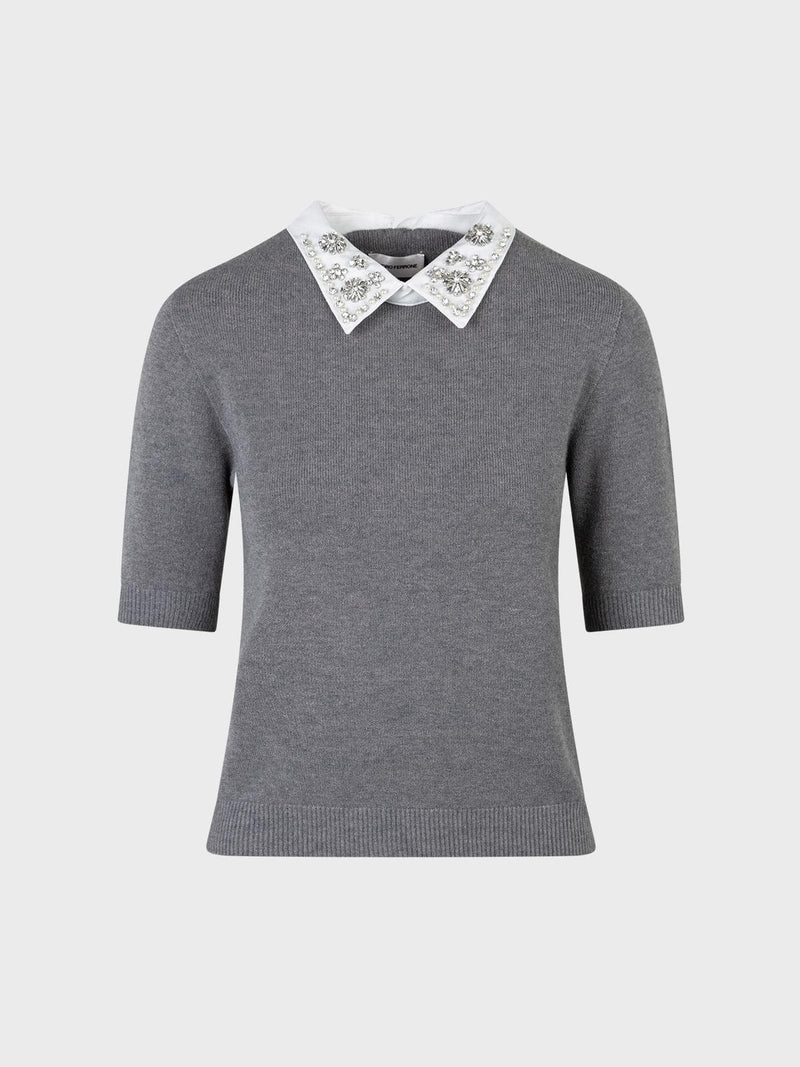 Sandro ferrone Maglia con colletto decorato donna