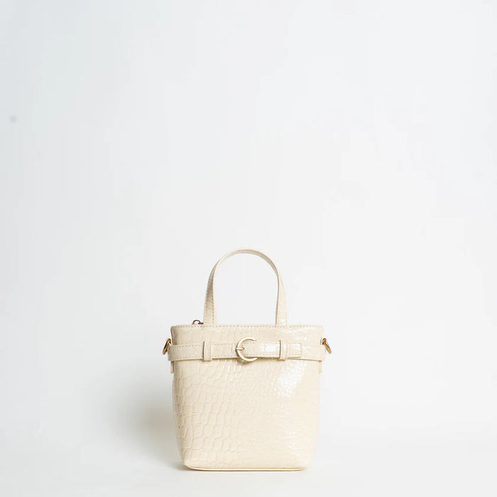 Borsa a tracolla in ecopelle beltie bucket burro