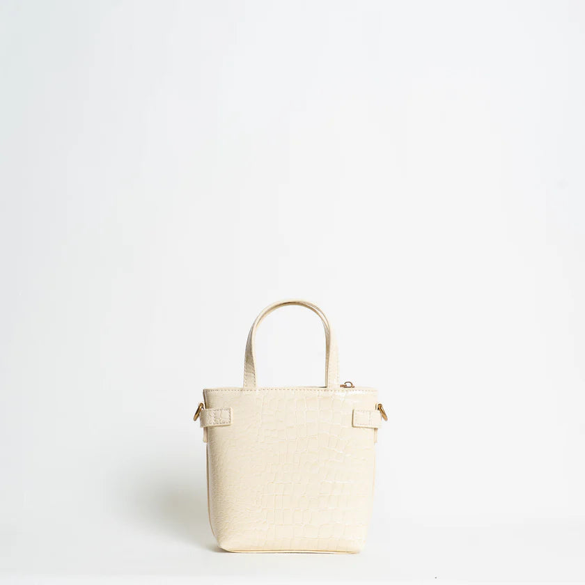 Borsa a tracolla in ecopelle beltie bucket burro