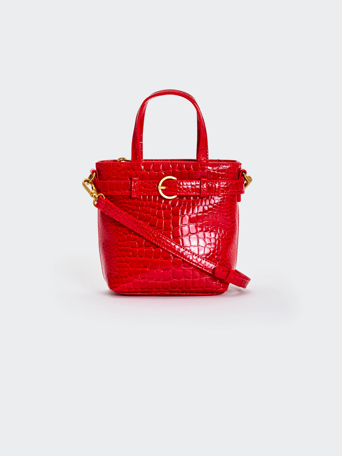 Borsa a tracolla in ecopelle Beltie Bucket Amarena