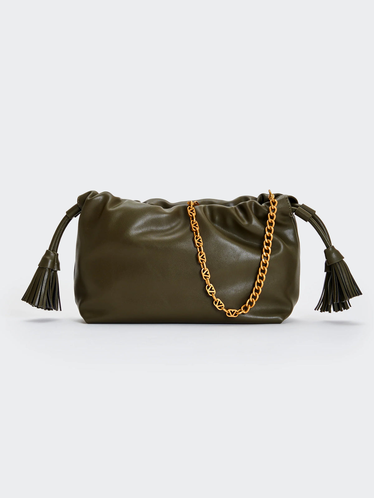 Borsa a spalla Tassel bag small militare