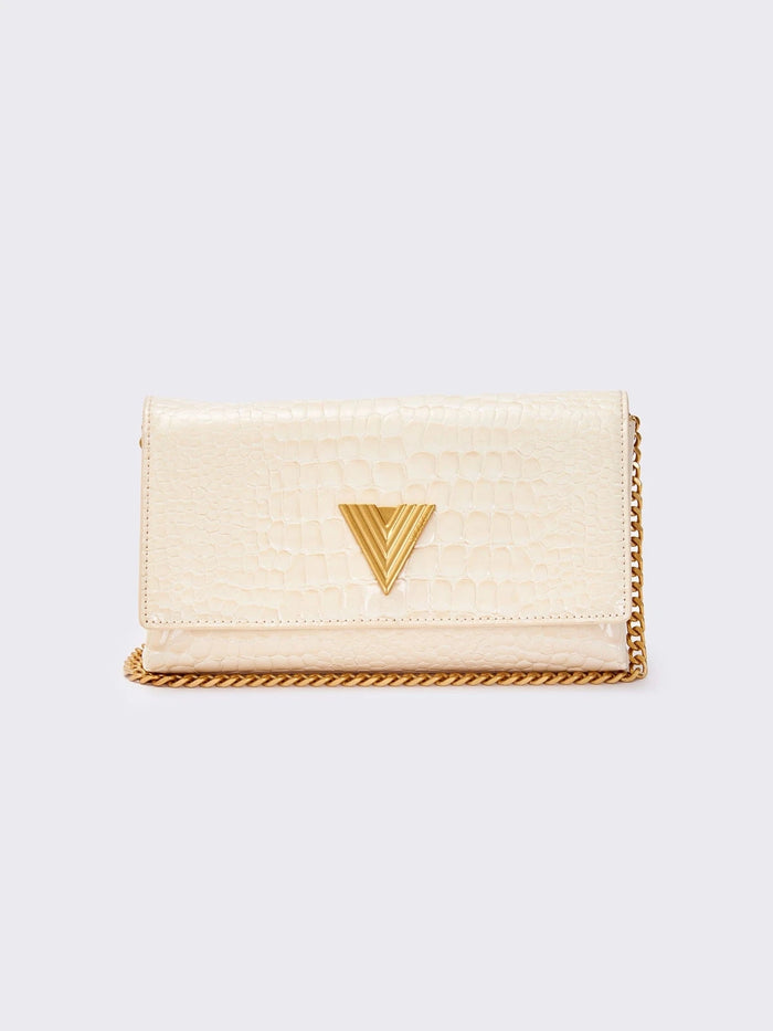 Vicolo Borsa con Tracolla in Ecopelle Panna VB0036