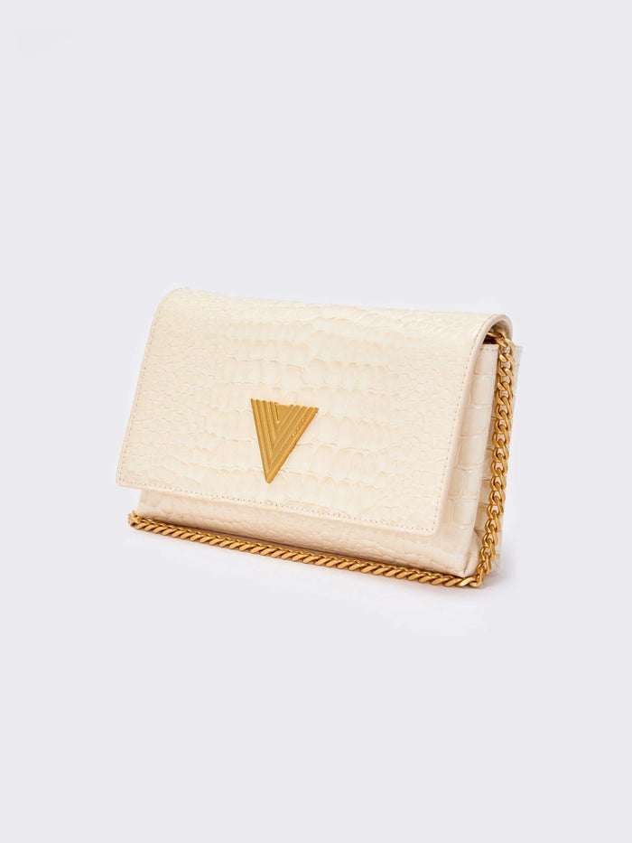Vicolo Borsa con Tracolla in Ecopelle Panna VB0036